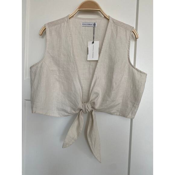NWT Faithfull the Brand Marcie Linen Tie Crop Top - Picture 9 of 10